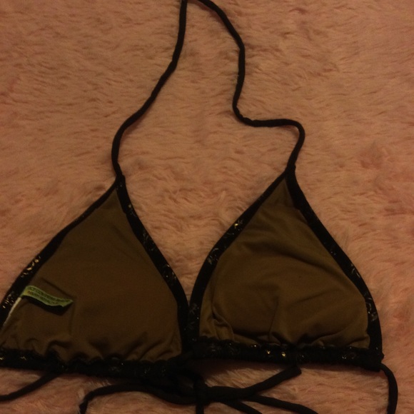 Juicy Couture brown triangle bikini top EUC SZ LG - Picture 3 of 6
